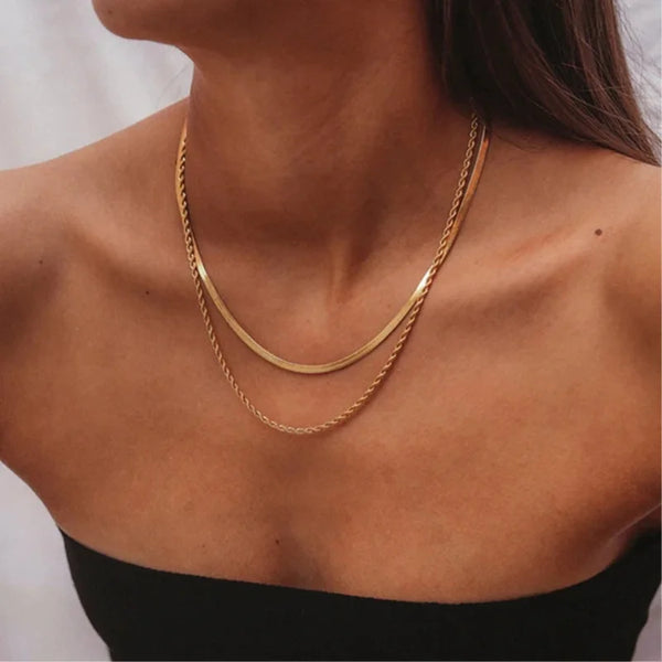 Gold Snake Chain Necklace