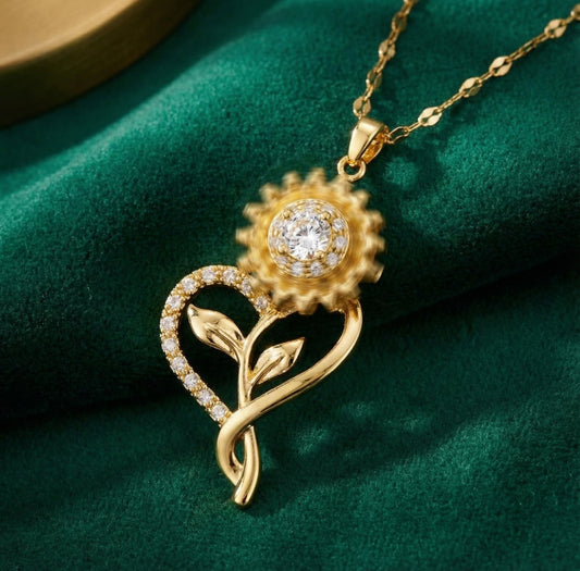 Spinning Sunflower Necklace